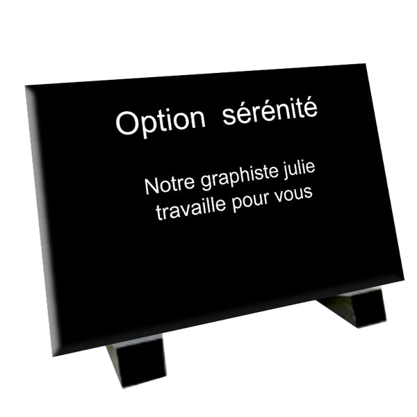 Option Contrôle sérénité, service premium pour votre plaque funéraire