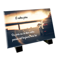 Plaque funéraire « voiture »